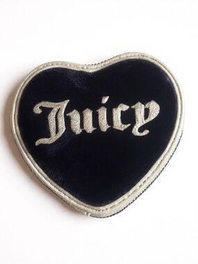 Juicy Couture Black and Cream Heart Mini Coin Purse